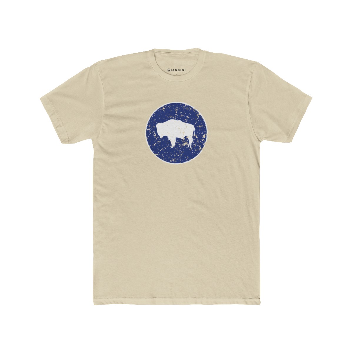Men's Fitted Crew Tee - Wyoming Buffalo - Image 2