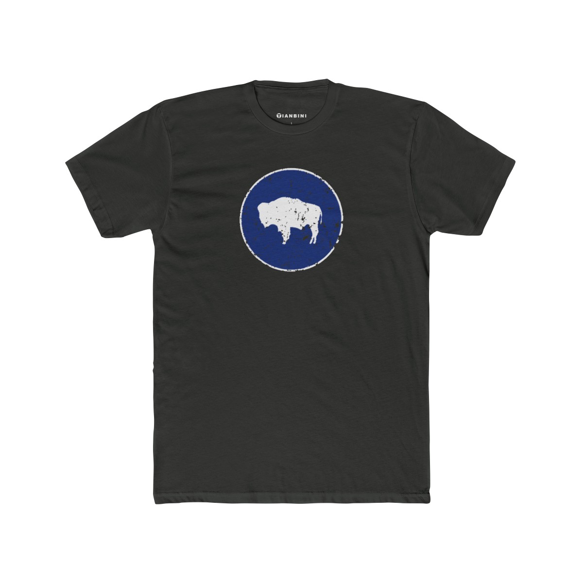 Men's Fitted Crew Tee - Wyoming Buffalo - Image 3