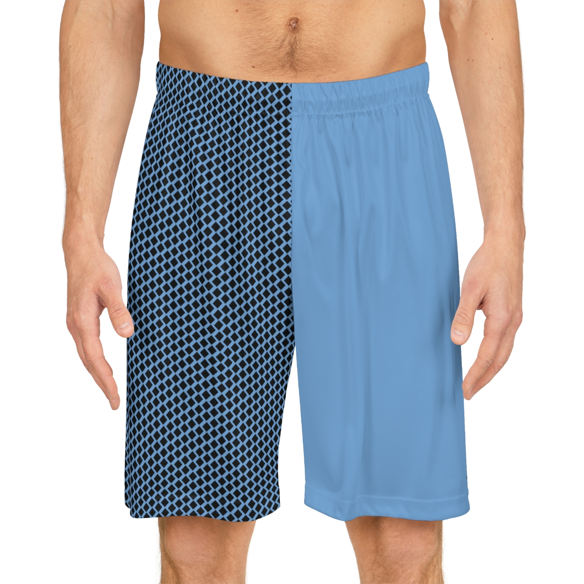 Basketball Shorts - Black Diamonds on Powder - Image 3