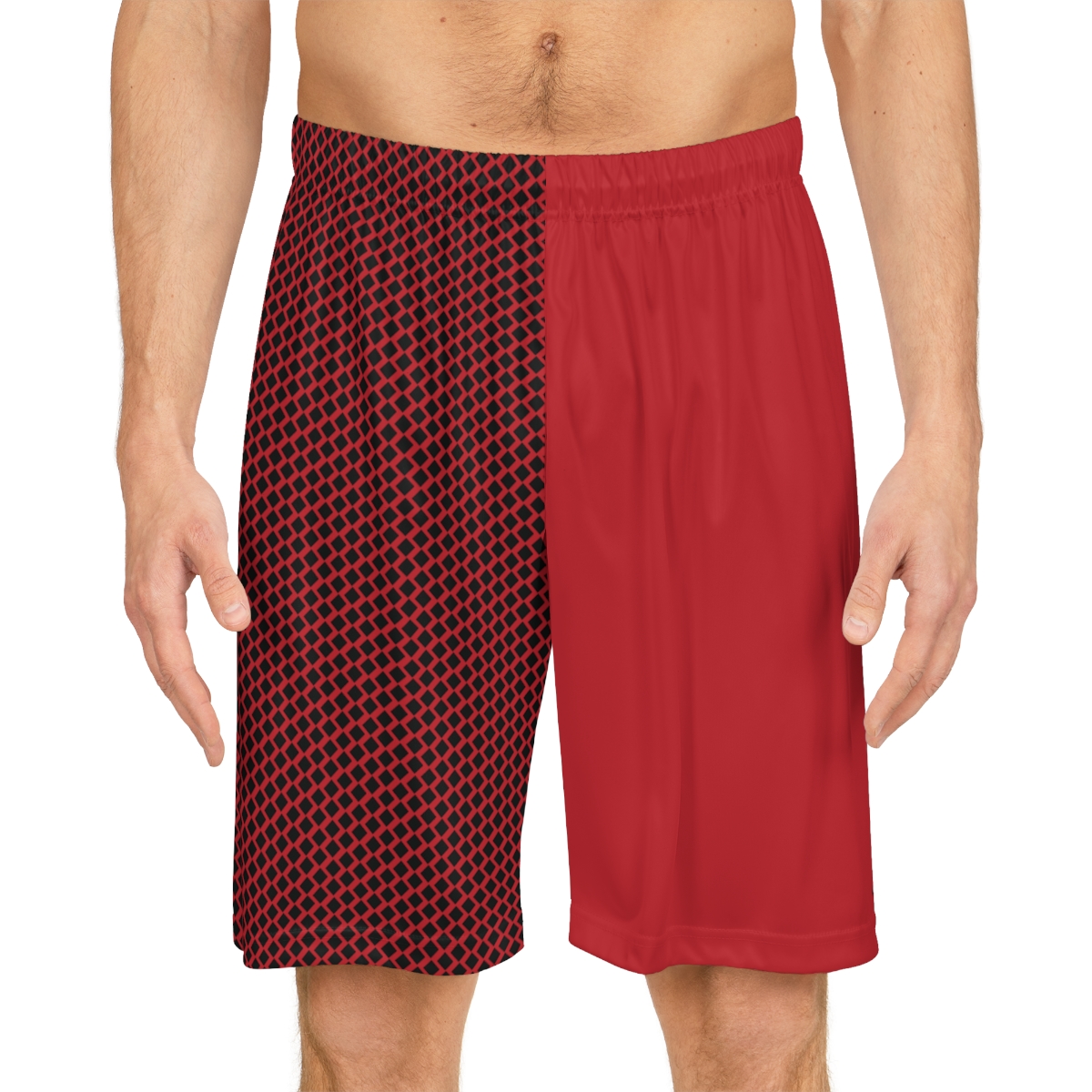 Basketball Shorts - Black Diamonds on Blood - Image 3