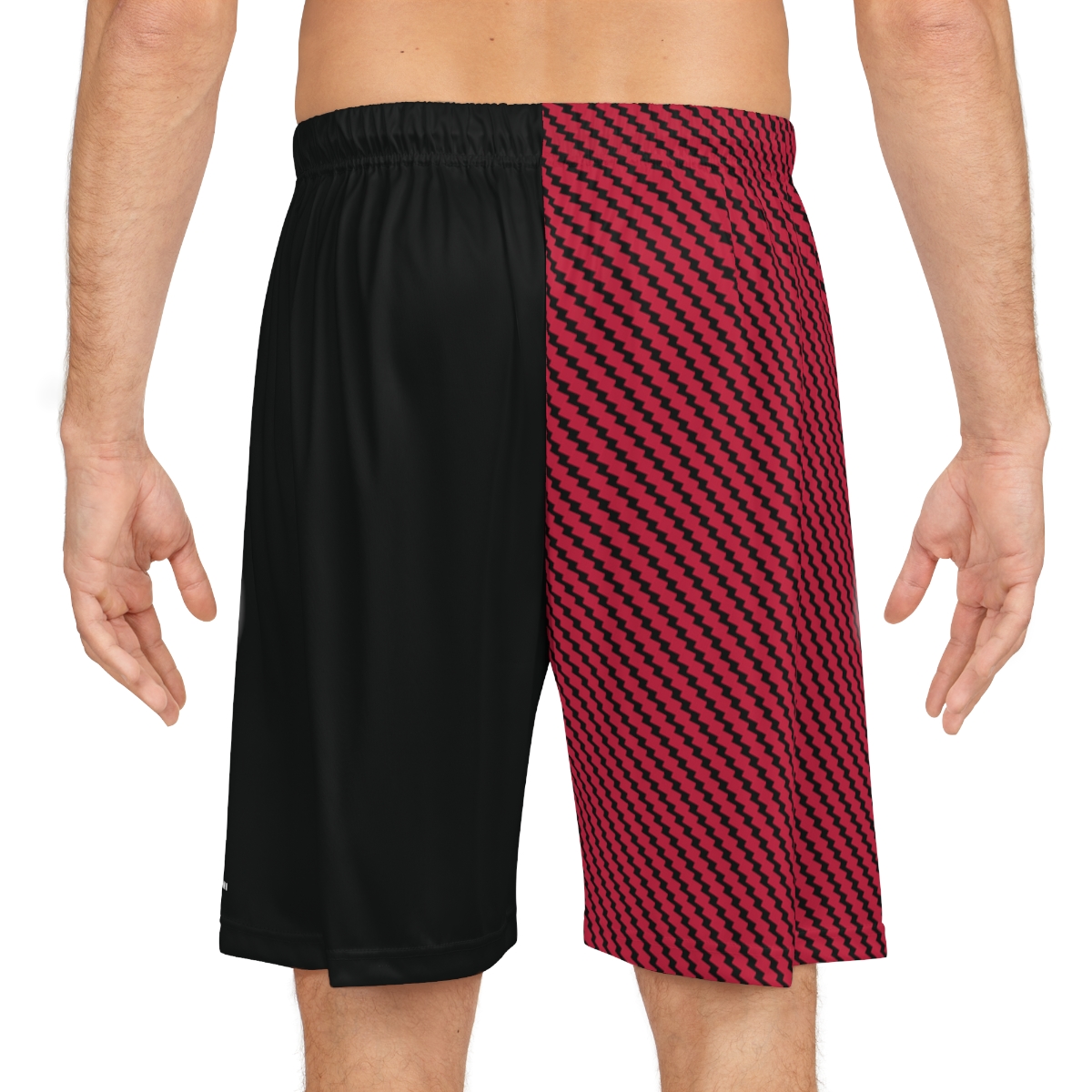 Basketball Shorts - Zag Red on Black - Image 4