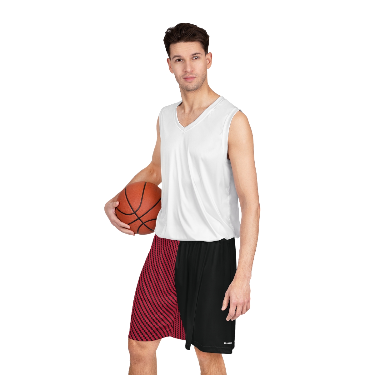 Basketball Shorts - Zag Red on Black - Image 6