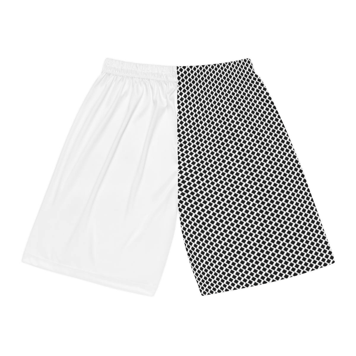 Basketball Shorts - Black Diamonds on White - Image 2