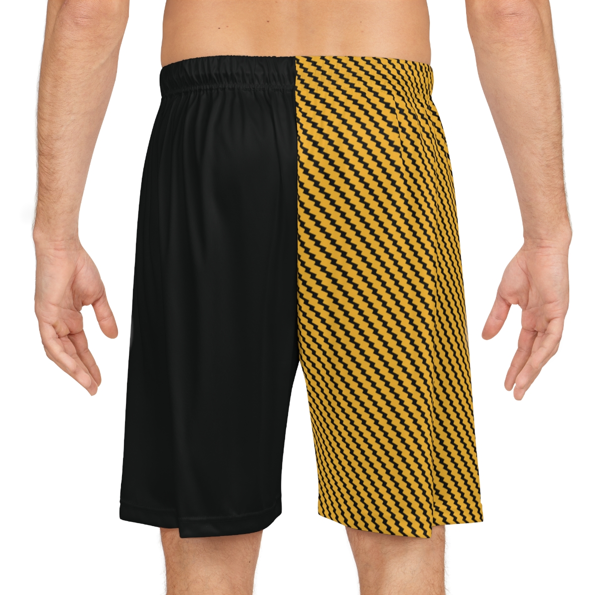 Basketball Shorts - Zag Gold on Black - Image 4
