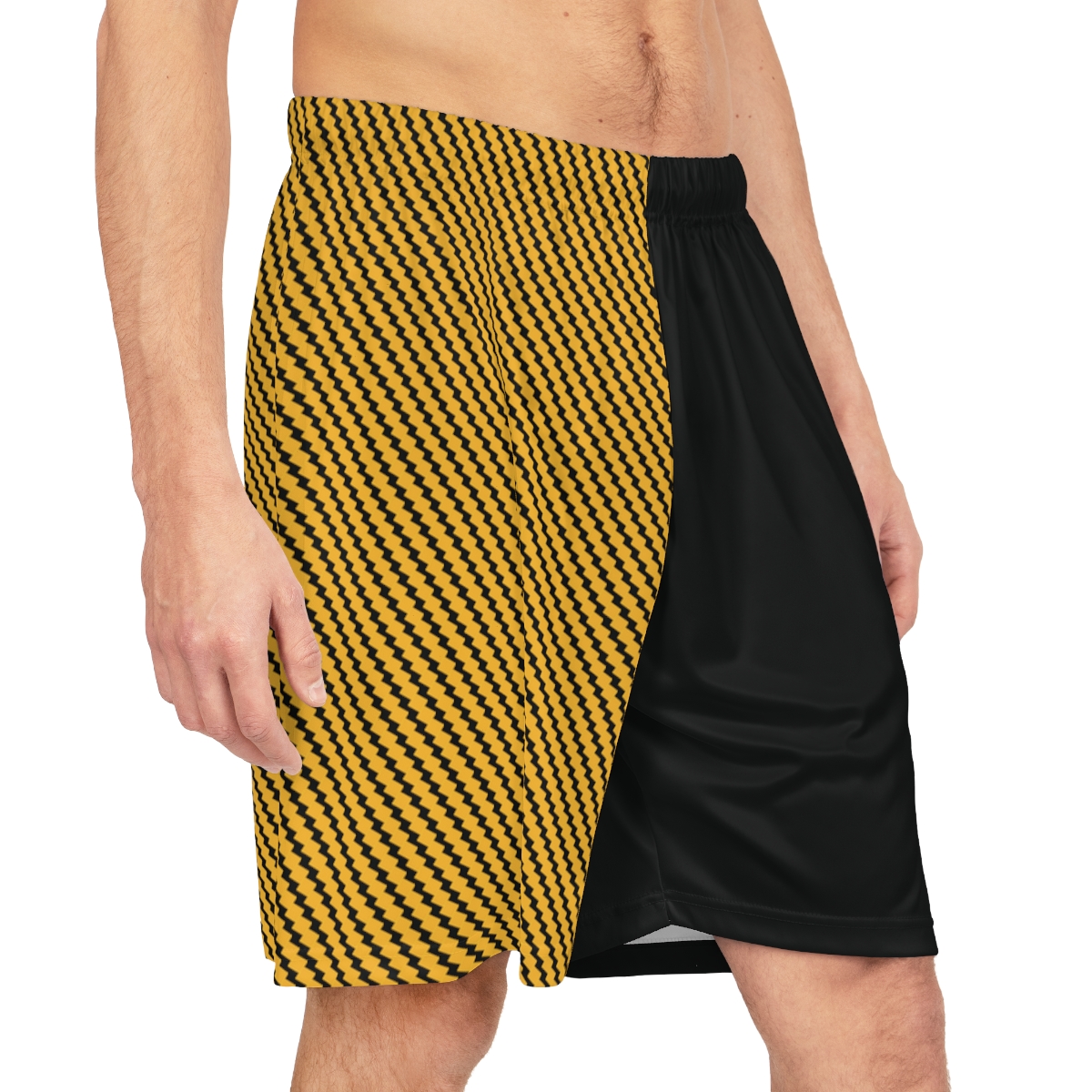 Basketball Shorts - Zag Gold on Black - Image 5