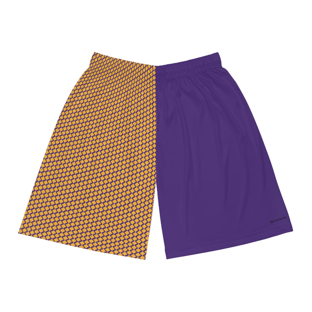 Basketball Shorts - Gold Diamonds on Purple