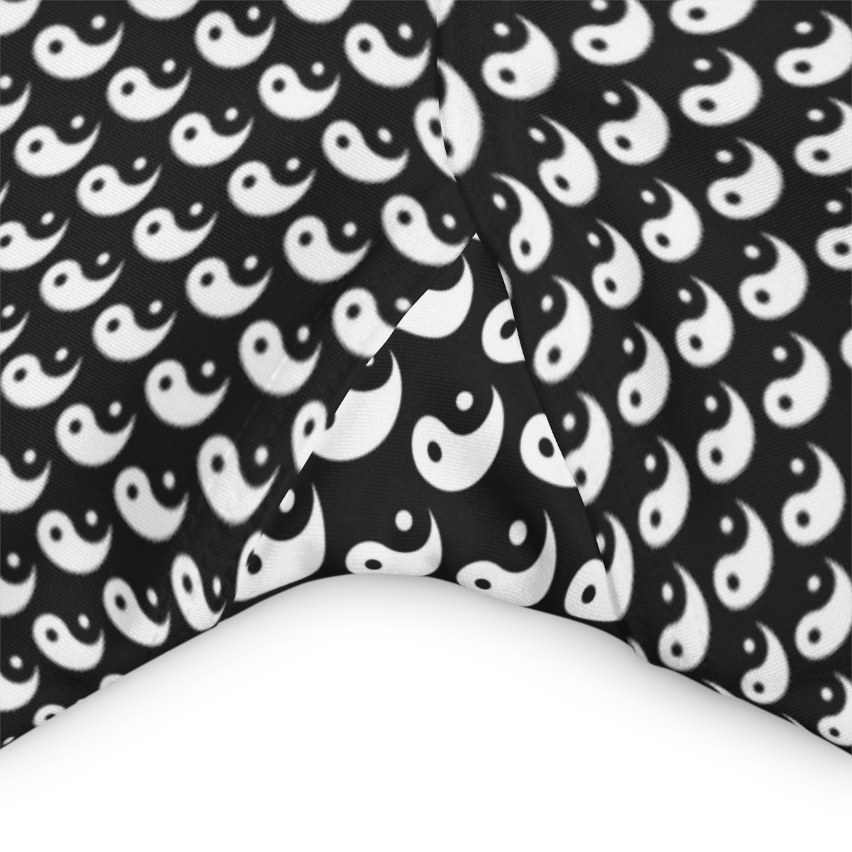 High Waisted Yoga Shorts - Yin Yang Black - Image 5