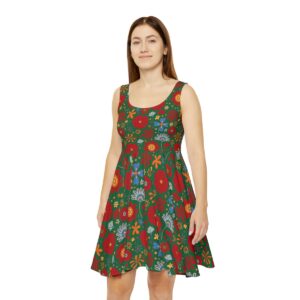 Skater Dress - Art Nouveau in the Grass