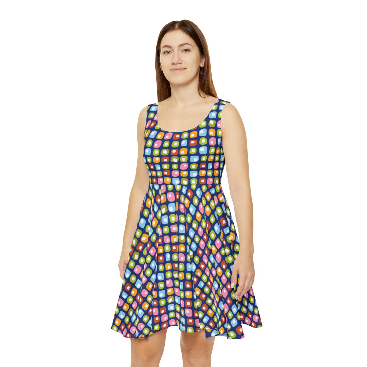 Skater Dress - Candy Olives in Water