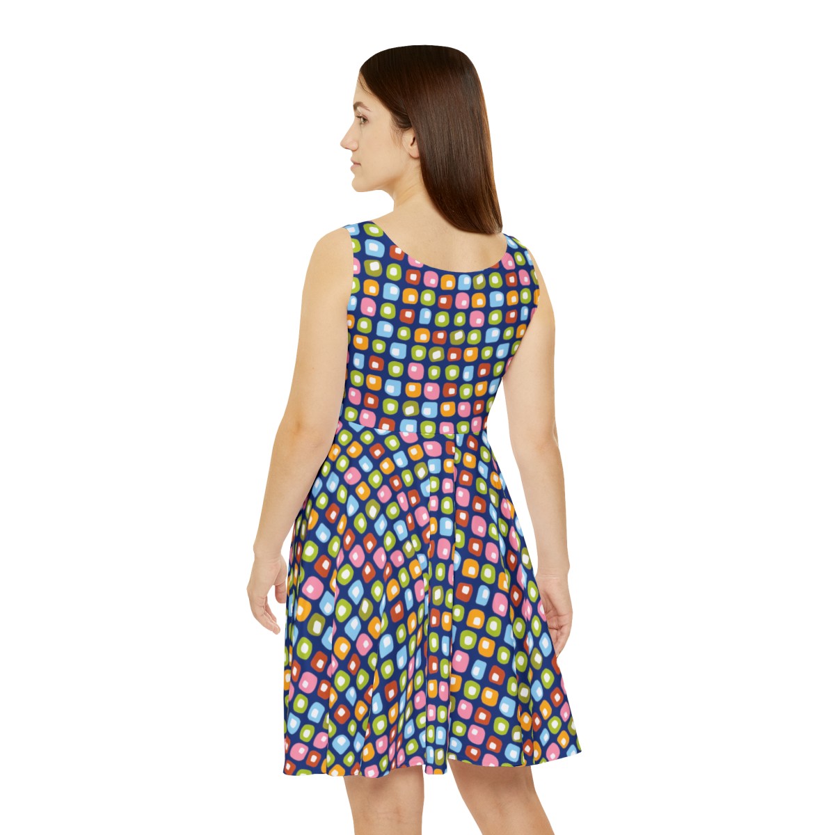 Skater Dress - Candy Olives in Water - Image 2