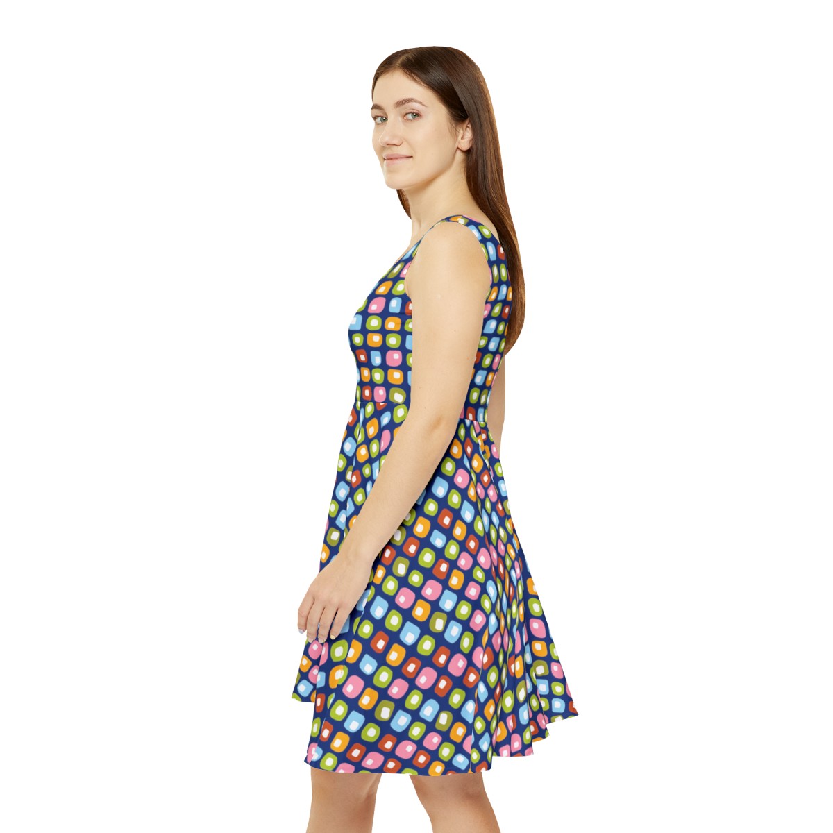Skater Dress - Candy Olives in Water - Image 3