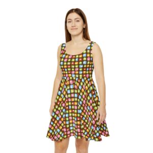 Skater Dress - Candy Olives in Chocolate