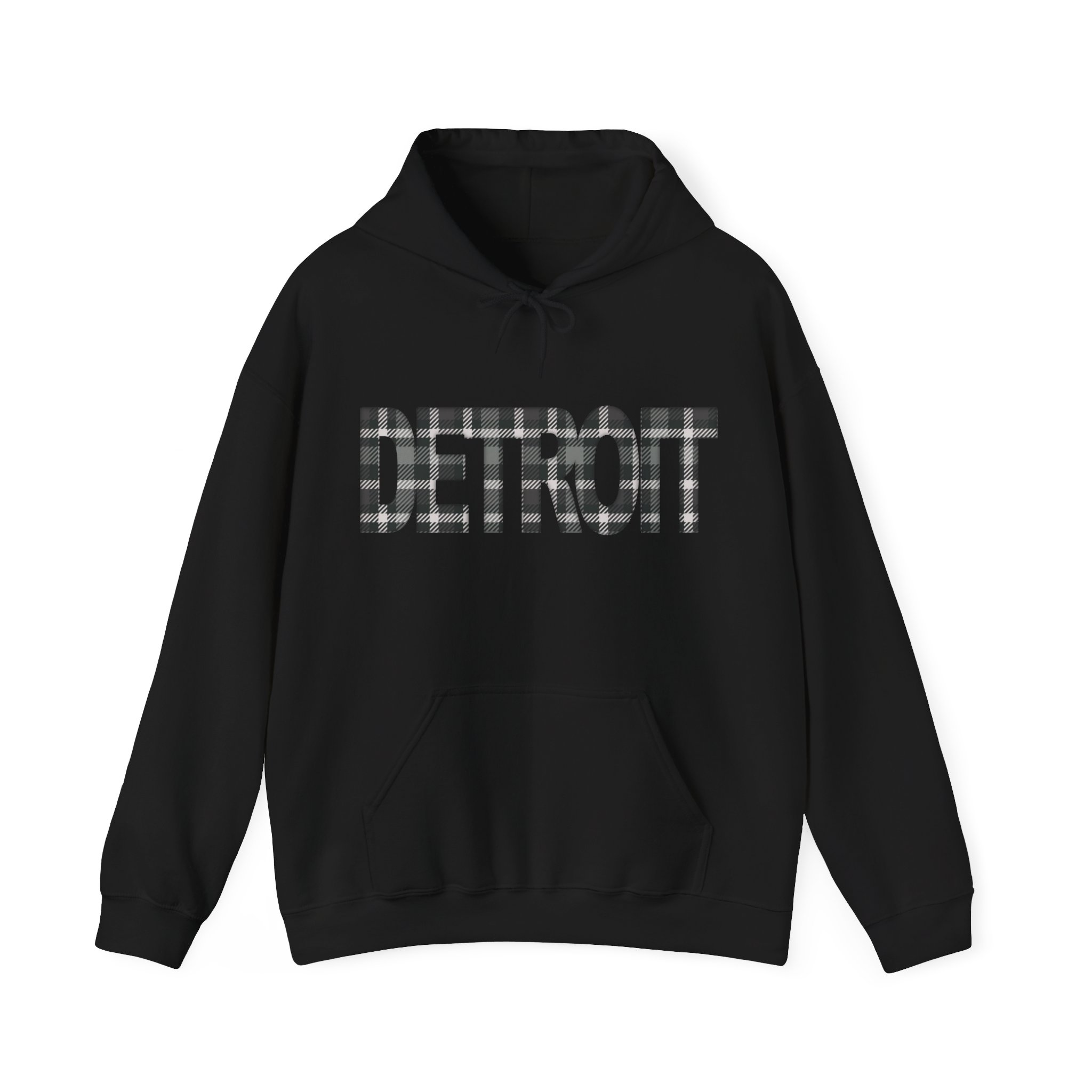 Hoodie - Stealth Plaid Detroit - Image 5