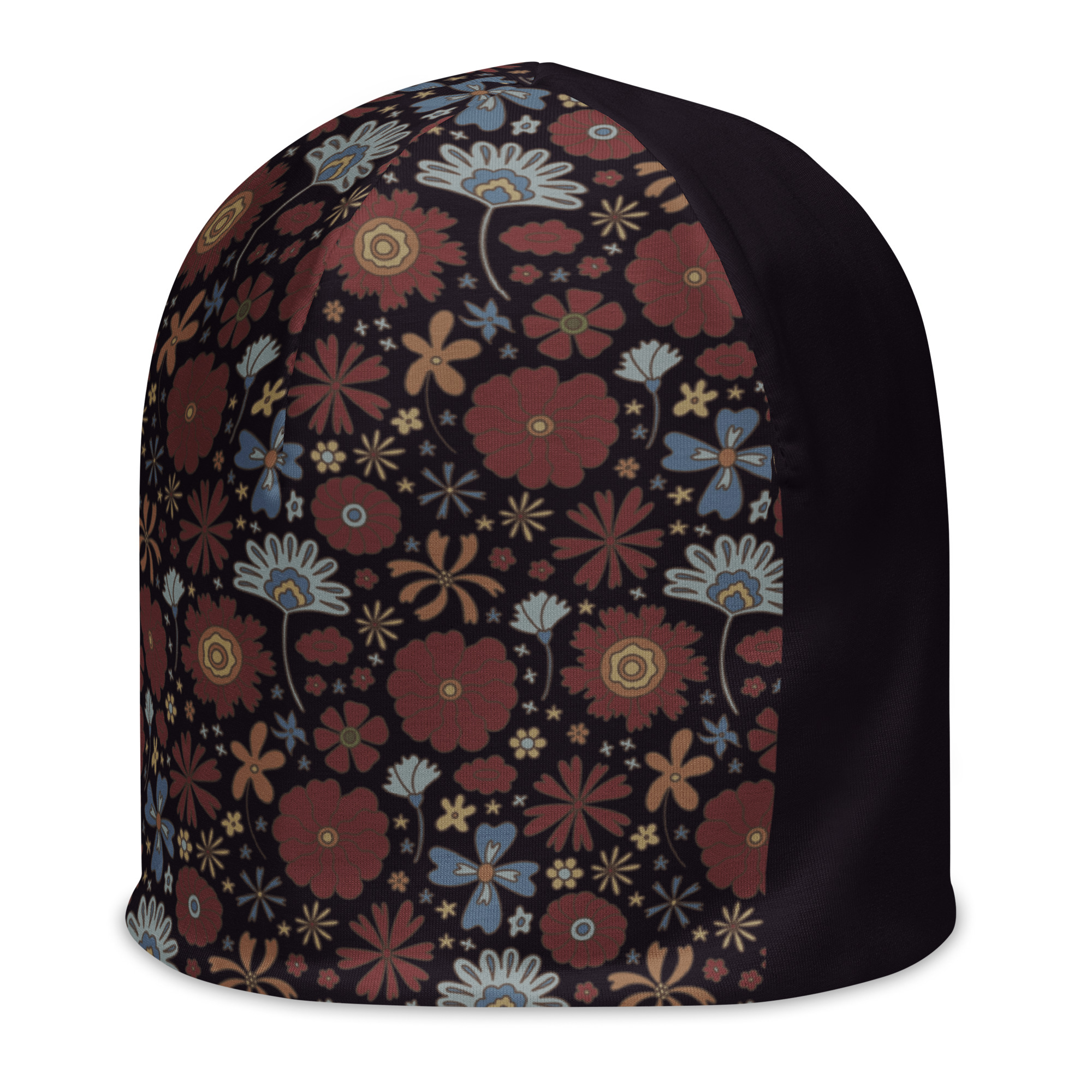 Beanie Sport - Faded Red Flowers
