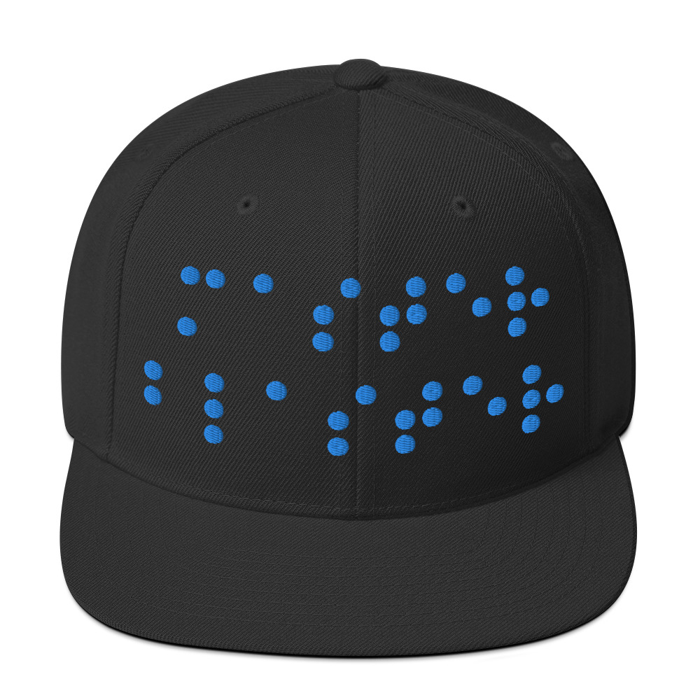 Cap Snapback - Master Blaster (Cyan Braille)