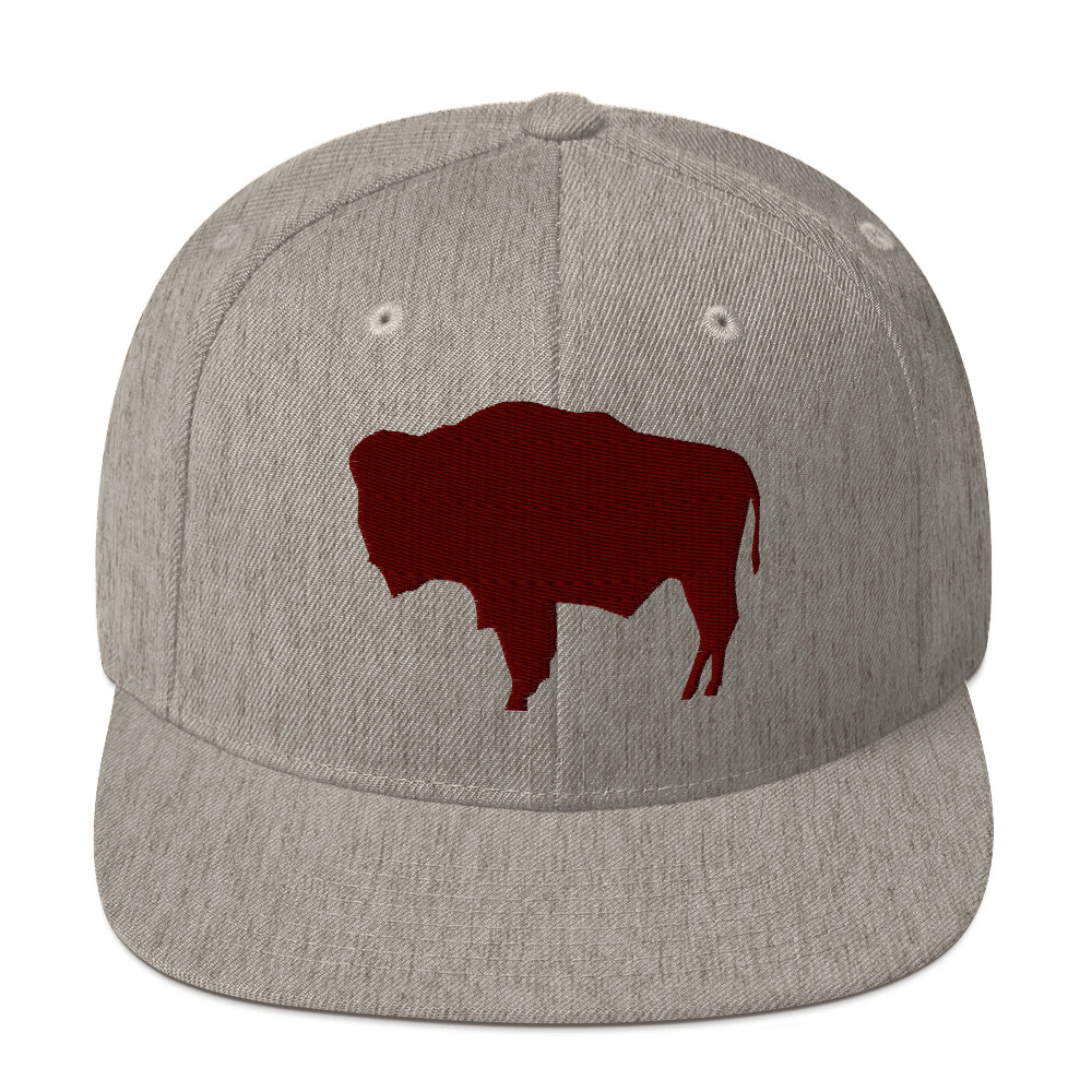 Cap Snapback - Buffalo (Maroon on Heather)