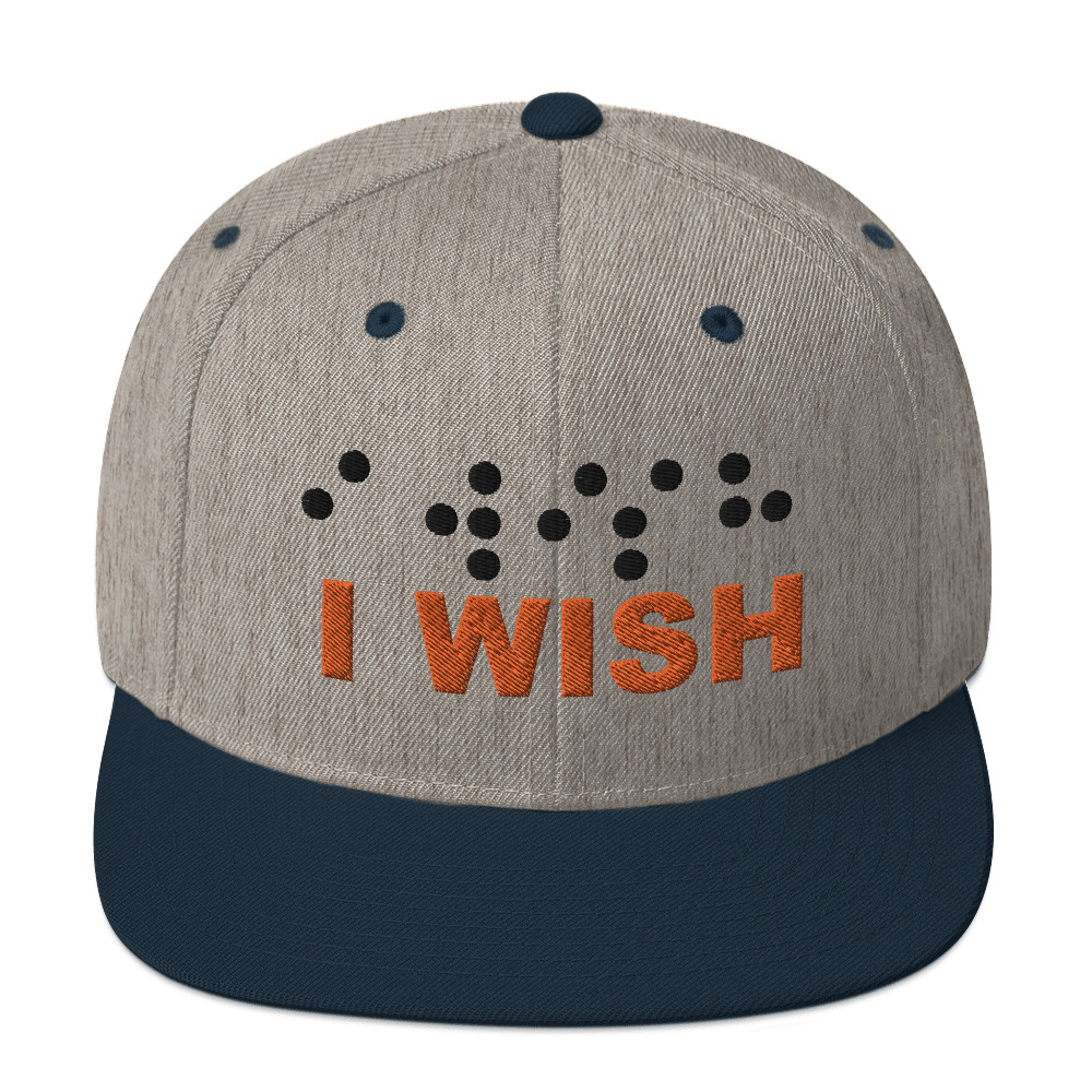 Cap Snapback - I Wish with Braille - Image 4